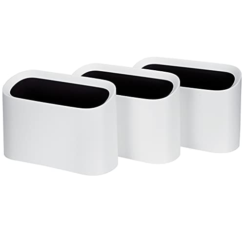 SOUJOY 3 Pack Mini Trash Can, Plastic Tiny Desktop Trash can, Waste Garbage Bin, Wastebasket Dispenser for Countertop, Bathroom, Vanity, Desktop, Tabletop or Coffee Table