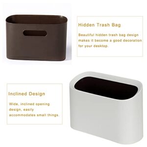 SOUJOY 3 Pack Mini Trash Can, Plastic Tiny Desktop Trash can, Waste Garbage Bin, Wastebasket Dispenser for Countertop, Bathroom, Vanity, Desktop, Tabletop or Coffee Table