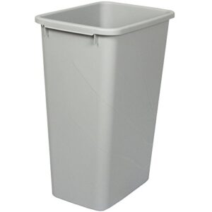 knape & vogt qt50pb-p replacement trash can, 21.56-inch by 15.55-inch by 11.13-inch,platinum