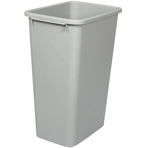 Knape & Vogt QT50PB-P Replacement Trash Can, 21.56-Inch by 15.55-Inch by 11.13-Inch,Platinum