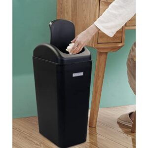 Doryh 12 L Plastic Trash Can, Kitchen Garbage Can with Swing Lid, 2 Packs