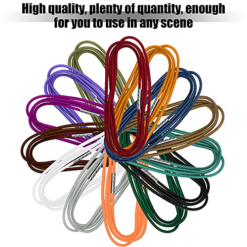 14 Pieces 4.9 Feet Trash Can Band Elastic Rubber Bands 30-64 Gallon Garbage Can Garbage Colorful Litter Box Band Loop for Trash Can Outdoor, 14 Colors