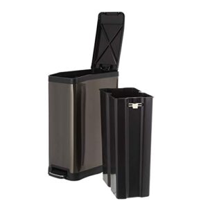 HomeZone VA41660A Trash can, Single Compartment, Black