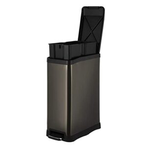 HomeZone VA41660A Trash can, Single Compartment, Black