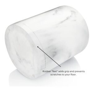 Essentra Home White Trash Can for Home or Office, 2.2 Gallon Capacity, Round Trash Can Part of Our Blanc Collection