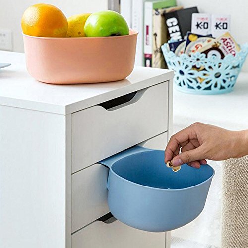 Kitchen Cabinet Hanging Garbage Waste Bin Trash Storage Container Trash Can Basket Holder Rubbish Organizer (Green)