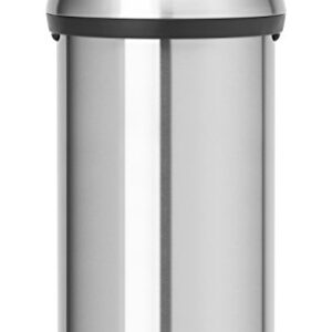 Brabantia Touch Trash Can 16 gallon/60 liter - Matte Steel Fingerprint-Proof, 484506