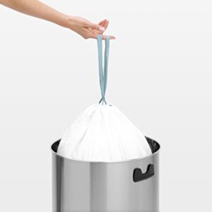 Brabantia Touch Trash Can 16 gallon/60 liter - Matte Steel Fingerprint-Proof, 484506