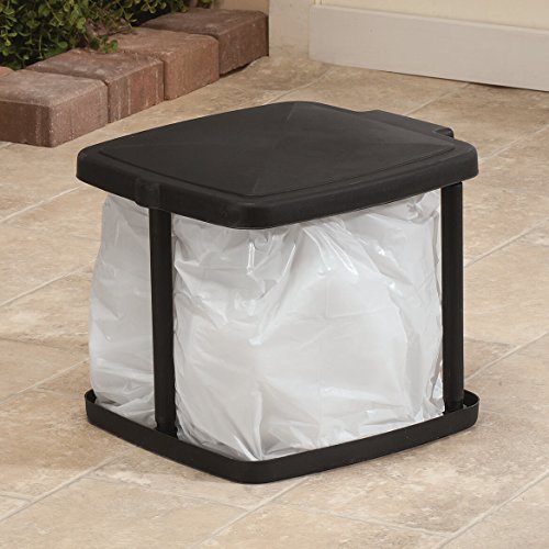 Trenton Gifts Portable Expandable Trash Bag Holder | Black