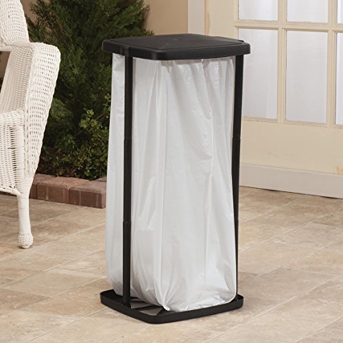 Trenton Gifts Portable Expandable Trash Bag Holder | Black