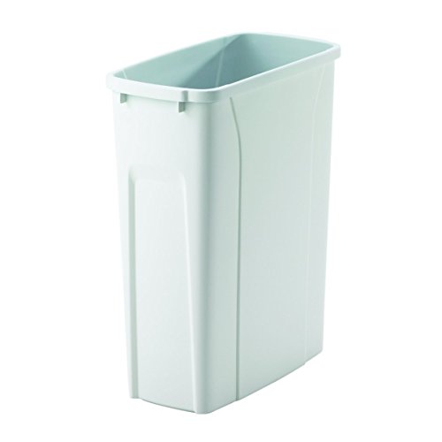 Knape & Vogt QT20PB-WH Replacement Trash Can, 15.8-Inch by 14.2-Inch by 6.6-Inch,White