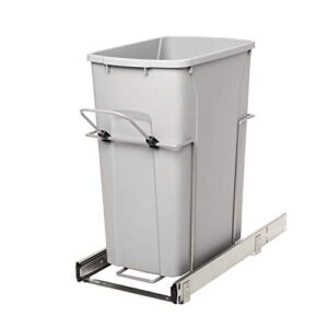 knape & vogt rs-psw10-1-29-r-p in-cabinet, 18.80 9.3 19-inch pull out trash can, platinum