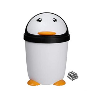 esd hsdmysh desktop cute trash can countertop trash can for office table top trash can miniature trash can with lid small waste basket with lid(black)