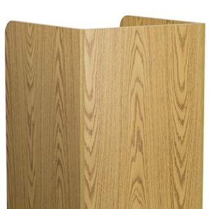 Flash Furniture Sony Laminate Wood Tray-Top Commercial Grade Trash Receptacle in Oak