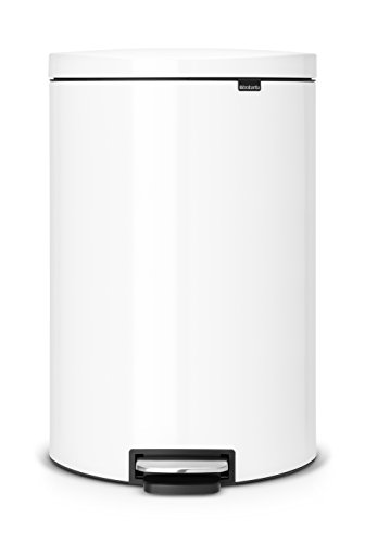 Brabantia Pedal Bin Silent - White - 40 Liter