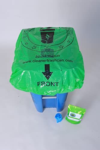 Trash Smell Buster, Trash Can Cover, Odor Eliminating Bag with Elastic Rubber Band, Eliminates Odor from Trash, Durable, Effective, Chemicals Free, 32 Gallon Size, 3 Covers