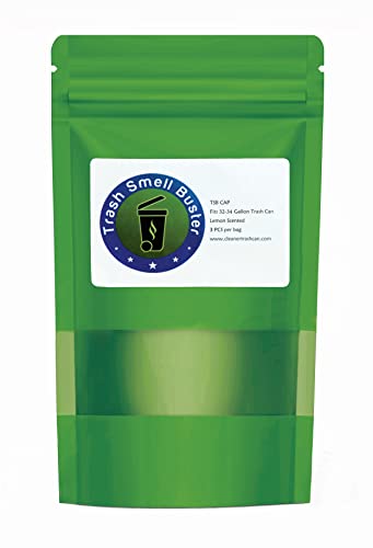 Trash Smell Buster, Trash Can Cover, Odor Eliminating Bag with Elastic Rubber Band, Eliminates Odor from Trash, Durable, Effective, Chemicals Free, 32 Gallon Size, 3 Covers