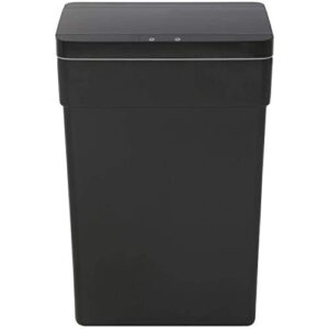 13 gallon trash can automatic kitchen trash can touch free high-capacity garbage can with lid for bedroom bathroom home office 50 liter (black, 1)