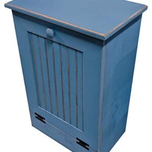 Sawdust City Tilt-Out Wooden Trash/Recycle Bin Holder (Old Williamsburg Blue)