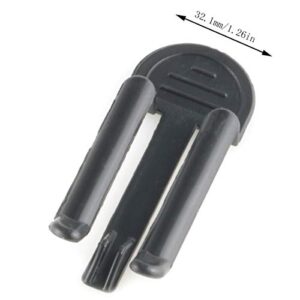 E-outstanding 20pcs 8x3.2cm Plastic Made Trash Can Bag Clip Black Color for Home and Kitchen Use