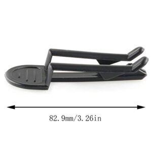 E-outstanding 20pcs 8x3.2cm Plastic Made Trash Can Bag Clip Black Color for Home and Kitchen Use