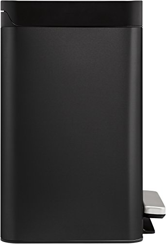 Kohler K-20942-BST 8-Gallon Compact Black Stainless Step Trash Can, Black Stainless,Black Stainless Steel