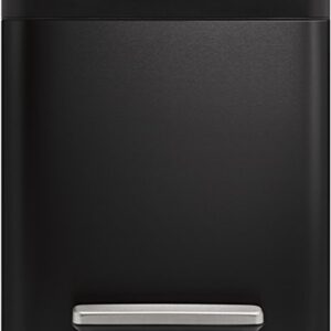 Kohler K-20942-BST 8-Gallon Compact Black Stainless Step Trash Can, Black Stainless,Black Stainless Steel