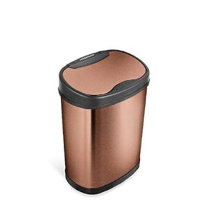 ninestars dzt-15-13gd motion sensor trash can, small, gold