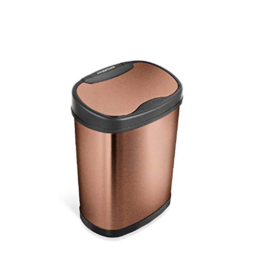 NINESTARS DZT-15-13GD Motion Sensor Trash Can, Small, Gold