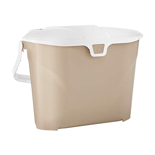 Step N' Sort The Scrap Saver, 1.8 Gallon Large Capacity, Odor Reducing Kitchen Caddy, Beige (PGSS7L)