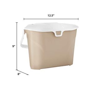 Step N' Sort The Scrap Saver, 1.8 Gallon Large Capacity, Odor Reducing Kitchen Caddy, Beige (PGSS7L)