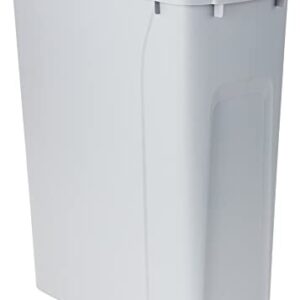 Knape & Vogt RS-PSW9-1-20-P 17 in. H x 8 in. W x D Steel in-Cabinet 20 Qt. Single Platinum Pull Out Trash Can