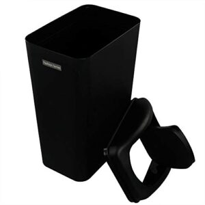 Doryh Classic Black Plastic Swing Trash Can, Small Trash Bins 14 L