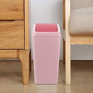 Ggbin Plastic Trash Cans, Swing Trash Bins for Kitchen, Office