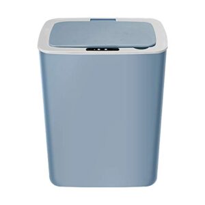 garbage can waste bin sensor electronic usb trash can automatic trash cans 14l smart induction sensor automatic intelligent waste bins (blue, usb charger)