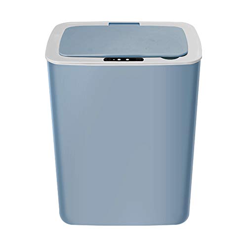 Garbage Can Waste bin Sensor Electronic USB Trash can Automatic Trash cans 14L Smart Induction Sensor Automatic Intelligent Waste Bins (Blue, USB Charger)