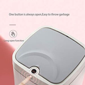 KAMILLEE Sensor Trash Can Automatic Trash Can Garbage Can 4.7 Gallon Metal Touchless Automatic Pearl White Waste Bin for Office Bathroom