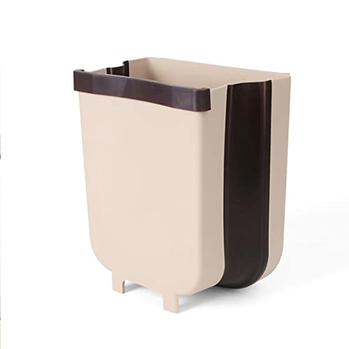 Hanging Folding Trash can, Suitable for Bathroom, rv, Cabinet Door, Toilet, Folding Trash can, Bedroom car，2.4 gallons