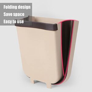 Hanging Folding Trash can, Suitable for Bathroom, rv, Cabinet Door, Toilet, Folding Trash can, Bedroom car，2.4 gallons