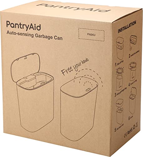 PantryAid Automatic Trash Can | Touchless Trash Can for Bathroom | Odorless for Home & Organic Kitchen Waste Bin 11Ltr/3Gal