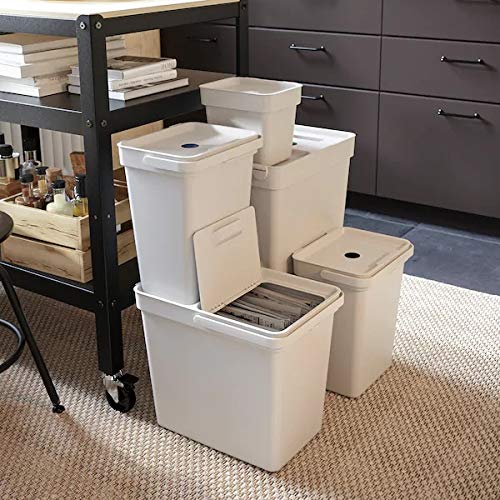 Ikea Bin with lid, Light Grey, 10 l