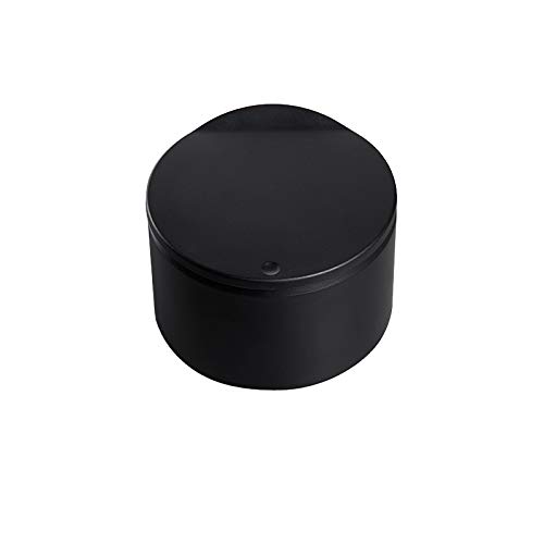 HANAMYA 2.5 Liter / 0.6 Gallon Mini Cylindrical Trash Can with Press Top Lid, Round Waste Bin, for Countertop or Tabletop, Black