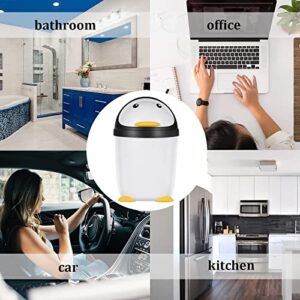 Cartoon Desktop Trash Can Penguin Shape Storage Bucket Small Garbage Can Waste Basket for Kitchen Bedroom Office