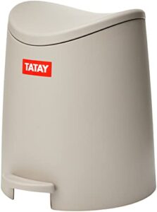 tatay standard bathroom pedal bin, 3l, one size, grey
