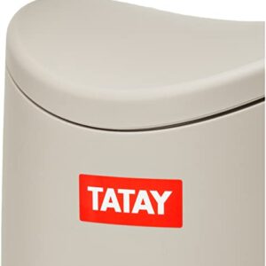 TATAY Standard Bathroom Pedal Bin, 3L, One Size, Grey