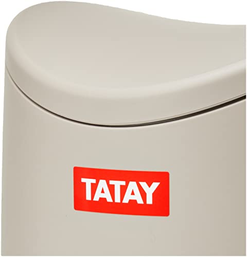 TATAY Standard Bathroom Pedal Bin, 3L, One Size, Grey