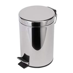 Croydex 536184 Chrome Britannia Three Litre Pedal Bin