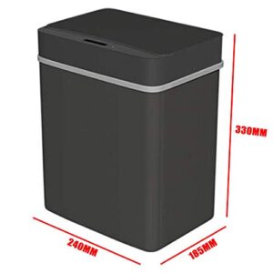 LZQBD 15L Automatic Touchless Trash Can,Smart Infrared Motion Sensor Rubbish Waste Bin,Kitchen Garbage Bins,Home Cleaning Tool a/Black/As Shown
