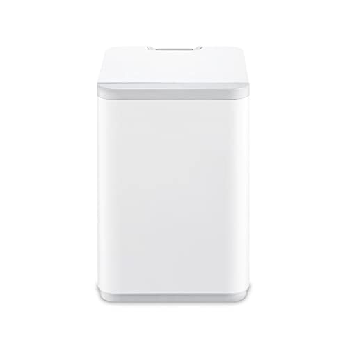 Ninestars DZT-10-35 2.6 Gal / 10L, White Plastic, Square Shape, Motion Sensor Trash Can