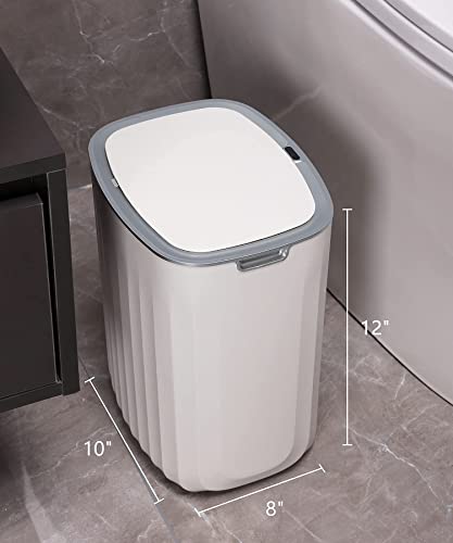 Bundles of 2.5 Gallon Motion Sensor Trash Can and 3.5 Gallon Waterproof Sensor Trash Can, ELPHECO for Kitchen, Bathroom, Office use